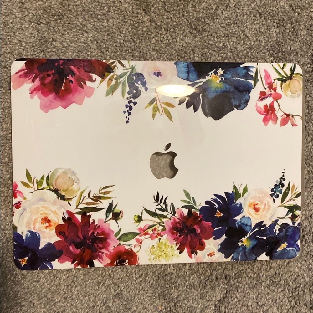 Floral Macbook Pro with Touch Bar Case with Keyboard Cover